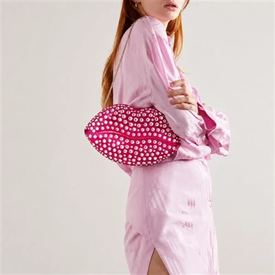 Hard Case Lips Clutch Bag